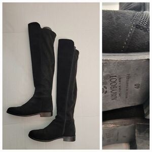 Navyboot Switzerland Over The Knee Boot Women 40 9 Black Suede Leather Tall